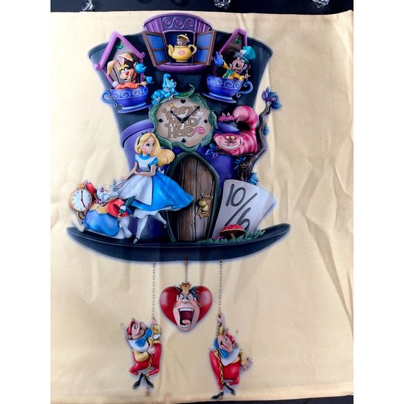 Alice Wonderland Throw Pillowcase Mad Hatter Home Decor Accent Pillow Cover - Picture 4 of 12